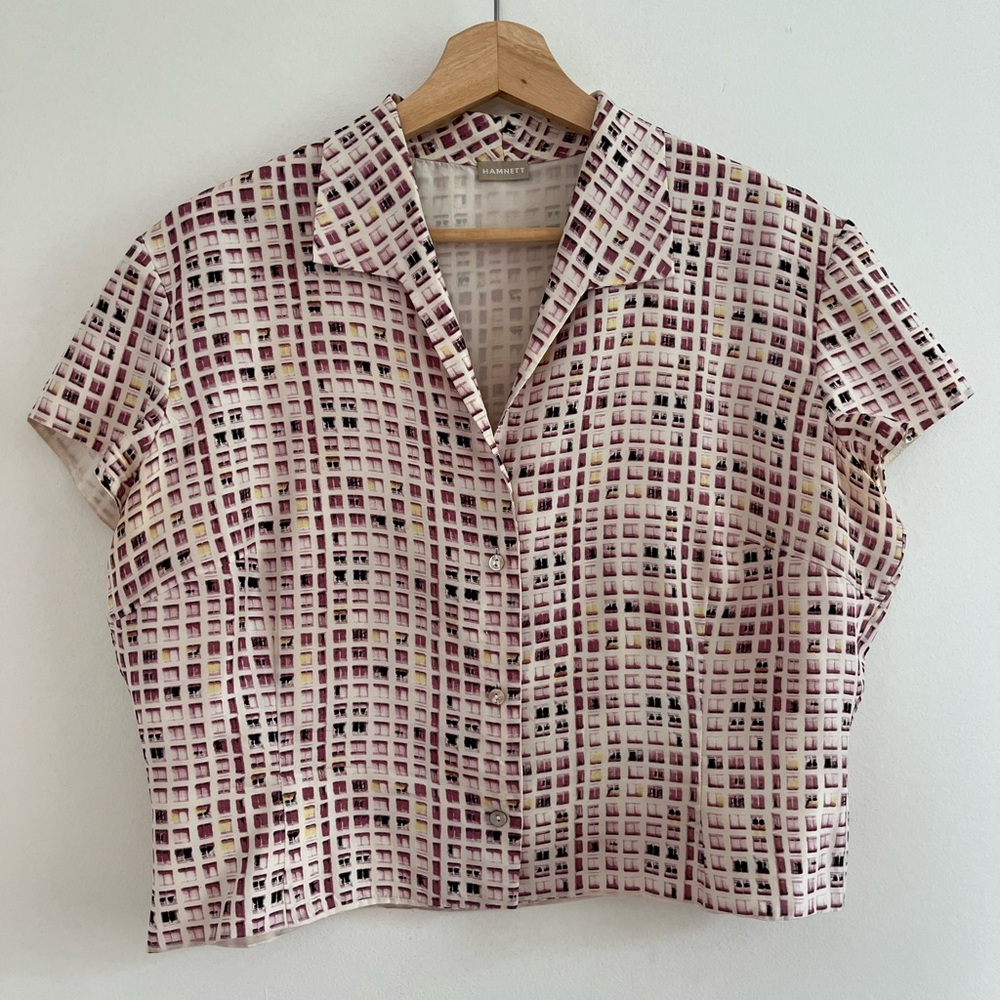 Silk Hamnett Balcony Print Top